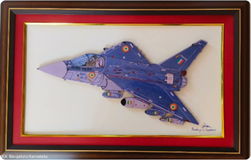 Handmade Tejas aircraft model